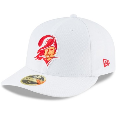 Men's Tampa Bay Buccaneers New Era White Throwback Logo Omaha Low Profile 59FIFTY Fitted Hat 3156576